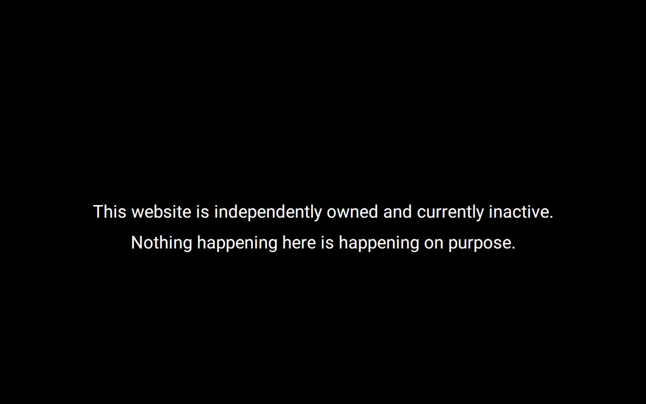 Website Inactive